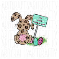 Easter Bunny/Leopard Bunny PNG, sublimation, digital download