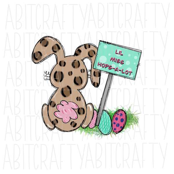 Easter Bunny/Leopard Bunny PNG, sublimation, digital download