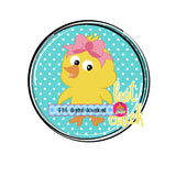 Spring/Chick/Cute-Girl/Easter/Hunt/PNG, Sublimation, digital download, print and cut, waterslide - 2 versions included - hand drawn