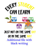 Every Student Can Learn SVG/PNG/sublimation/digital download