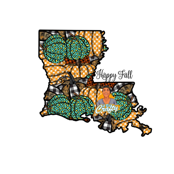 Louisiana State Filled Pumpkin png, jpeg, sublimation, digital download