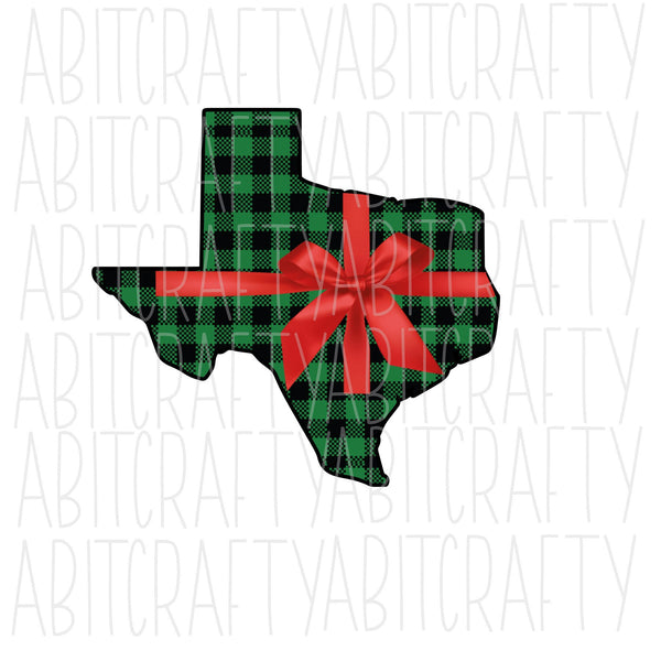 Texas Wrapped with Bow png sublimation, digital download