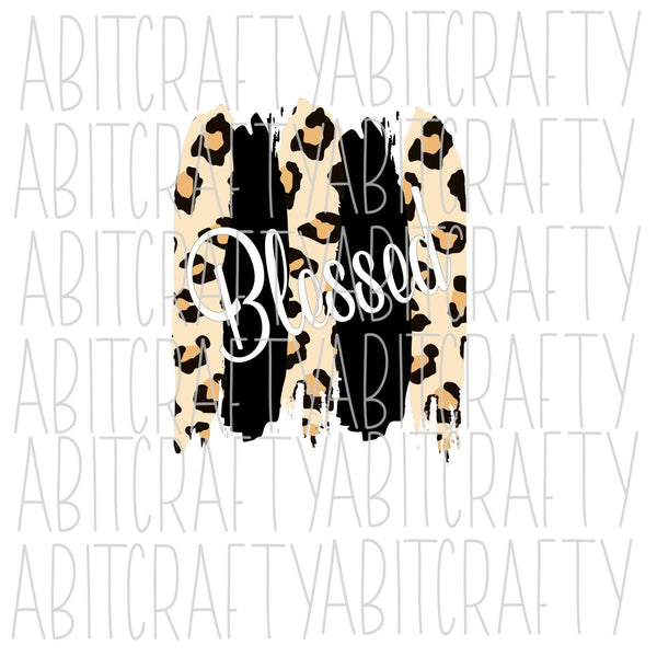 Blessed Cheetah Splatter Print png, sublimation, digital download