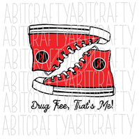 Drug Free, That's Me - Red Ribbon Week svg, png, sublimation, digital download, silhouette, cricut