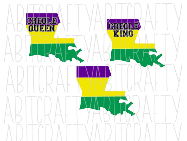 Creole King/Queen SVG, PNG, sublimation, digital download, cricut, silhouette
