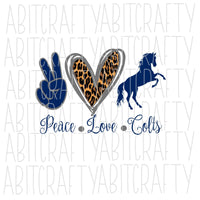 Peace, Love, Colts svg/png/football/digital download/sublimation