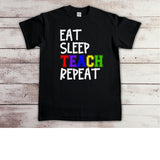 Eat, Sleep, Teach, Repeat SVG, PNG, sublimation, digital download, cricut, silhouette