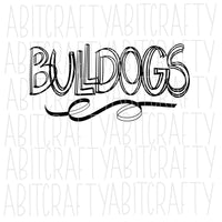 Bulldogs SVG/PNG/Sublimation File, digital download, cricut, silhouette - hand drawn