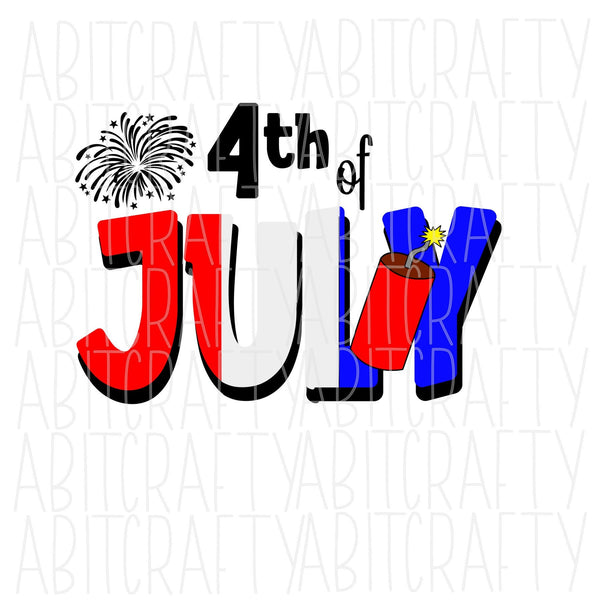 4th of July SVG, PNG, Sublimation, Digital Download, silhouette, cricut, waterslide, print and cut