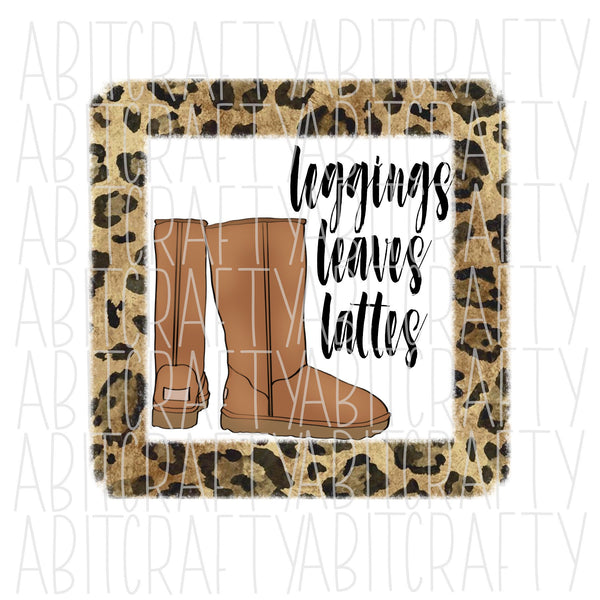 Fall Boots png, sublimation, digital download - hand drawn