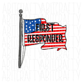 USA/American Flag PNG, Sublimation, Digital Download, hand drawn