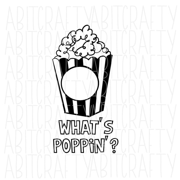 Popcorn SVG, PNG, sublimation, digital download, print n cut - hand drawn - no colors included -  *Customer Appreciation !!DollarDeal!!