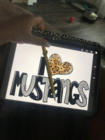 I Love Mustangs/I Heart Mustangs/Horses PNG/Sublimation, print and cut, digital download - hand drawn