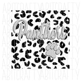 Cheetah Panthers Mascot svg, png, sublimation, digital download - 2 colors available!