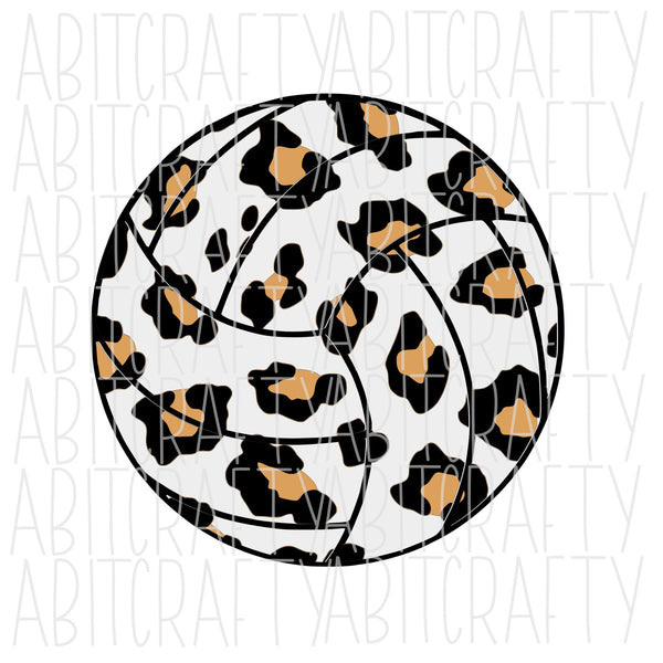 Leopard Volleyball PNG/SVG/sublimation/digital download/cricut/silhouette, vector art