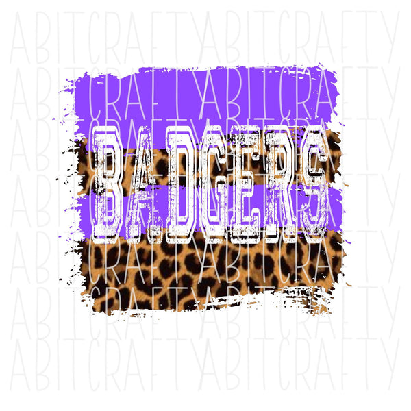 Leopard Badgers Splatter png, sublimation, digital download - 2 color choices