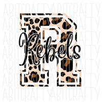 Leopard Rebels svg, png/Mascot/digital download/sublimation