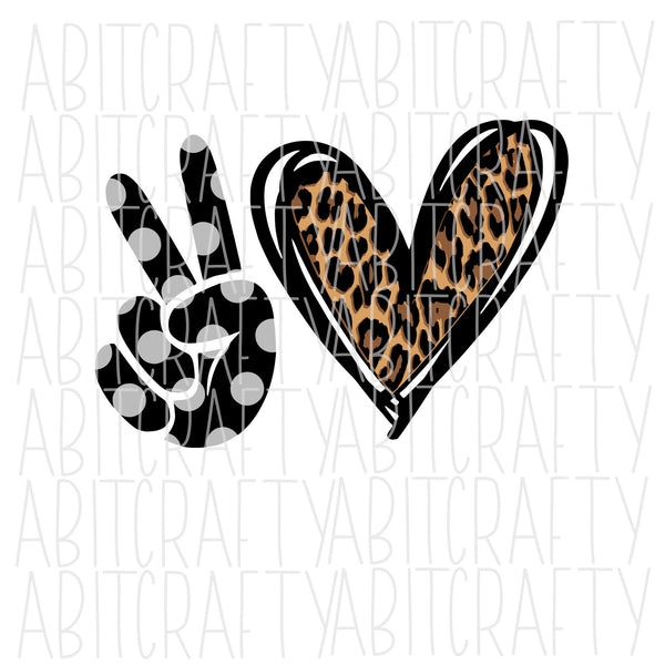 Peace Love Custom Polka Dot SVG/PNG/Sublimation - Add your own design/mascot (sold as shown - buyer will need to add design/mascot!)