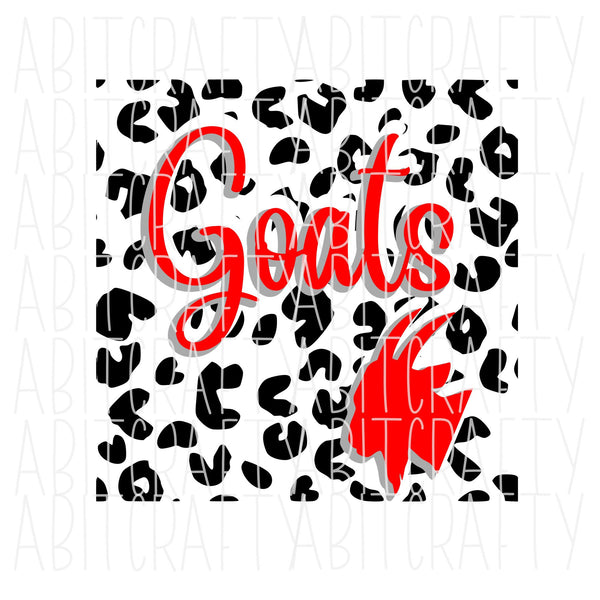 Cheetah Goats svg/png/Mascot/digital download/sublimation