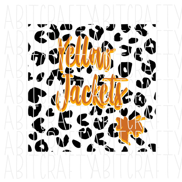 Cheetah Yellow Jackets SVG, PNG/Sublimation File, digital download