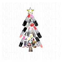 Makeup Christmas Tree png, jpeg, sublimation, digital download