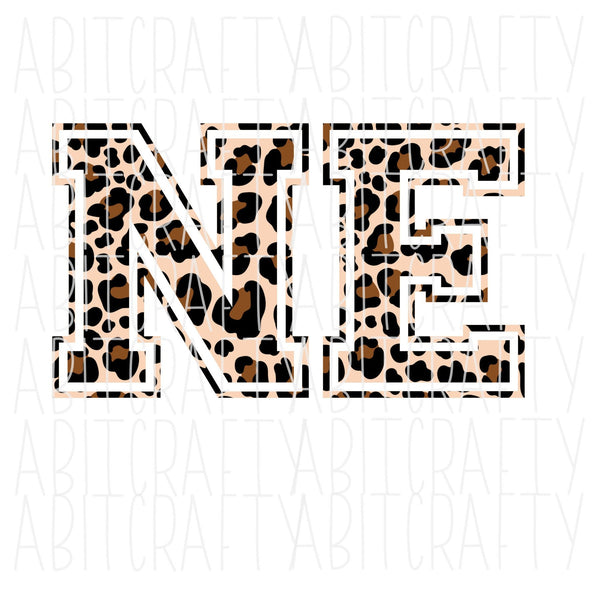 Nebraska leopard png, digital download, sublimation file, print and cut