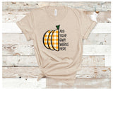 Plaid Fall Half Pumpkin png, sublimation, digital download - customize yourself