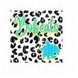 Cheetah Bobcats PNG/Sublimation, print and cut, digital download - hand drawn