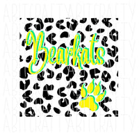 Leopard Bearkats svg, png, sublimation, digital download, cricut, silhouette