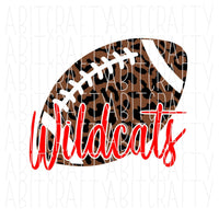 Cheetah Wildcats Football svg/png/Mascot/digital download/sublimation, cricut, silhouette