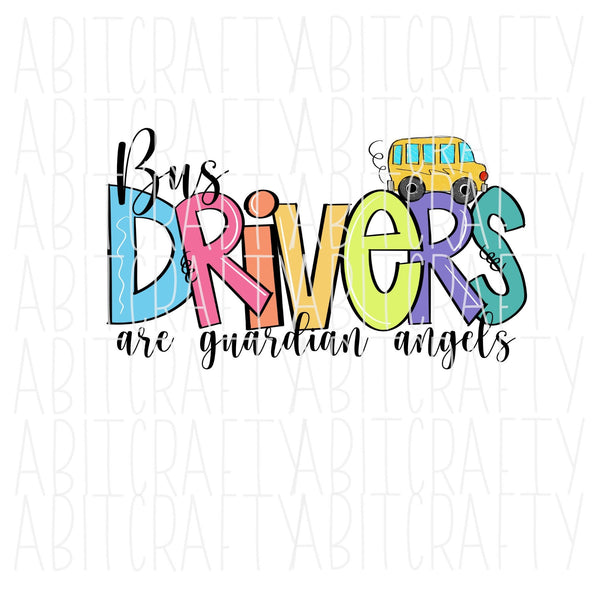 Bus/Bus Driver/Angel PNG/Sublimation/Digital Download - hand drawn