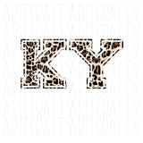 Leopard KY/Kentucky PNG, Sublimation, digital download