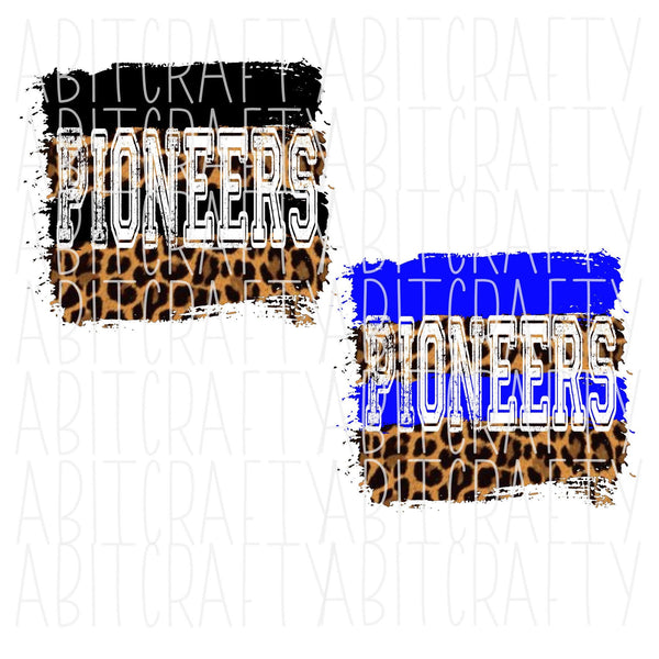 Leopard Pioneers PNG/Sublimation, Digital Download - comes with both colors!