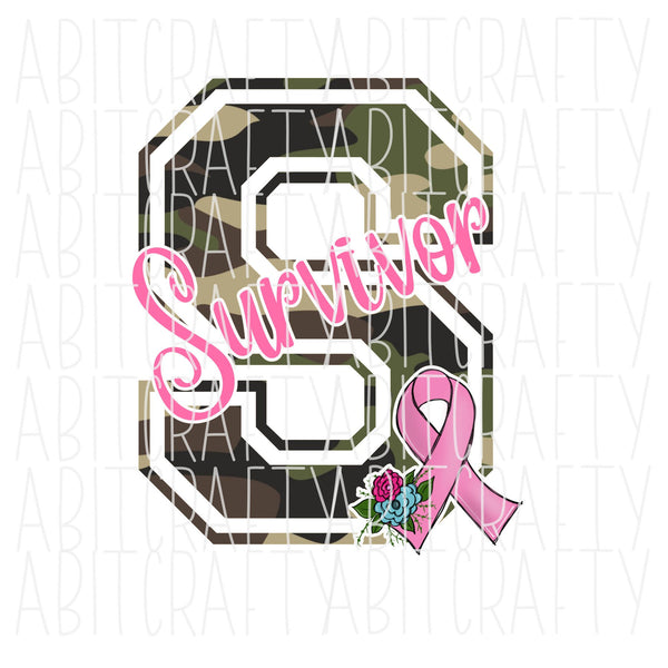 Camo Cancer Survivor/Hope/Cure Breast Cancer png, sublimation, digital download