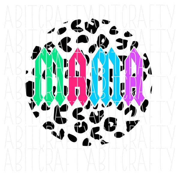Cheetah MAMA SVG, PNG, sublimation, digital download, vector art, cricut, silhouette