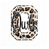 Leopard Owls png/Mascot/digital download/sublimation