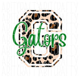 Leopard Gators/Alligators PNG/Sublimation File, digital download