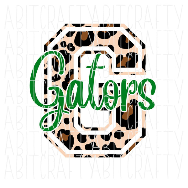 Leopard Gators/Alligators PNG/Sublimation File, digital download