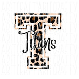 Leopard Titans Mascot png, sublimation, digital download