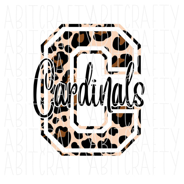 Leopard Cardinals png/sublimation/digital download