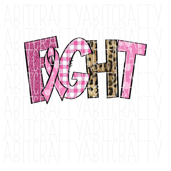 Fight/Hope/Cure Breast Cancer/October png, sublimation, digital download - hand drawn