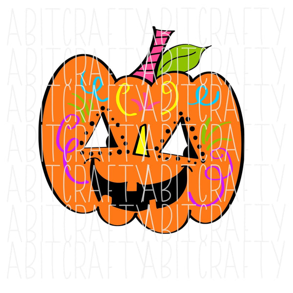 Dia de los muertos Pumpkin svg, png, sublimation, digital download, vector art - hand drawn