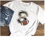 Camo Letter S Football Mascot png/sublimation/digital download