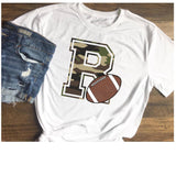 Camo Letter R Football Mascot png/sublimation/digital download