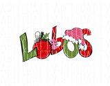 Lobos/Santa/Christmas Sublimation/Ho Ho Ho/Merry/PNG/Sublimation Digital Download/Print then Cut/DTG - Hand Drawn