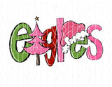 Eagles Christmas/Santa/Back to School/ Merry and Bright/PNG/Sublimation, Digital Download, Print and Cut, DTG