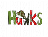 Hawks Christmas/Camo/Santa/Christmas Sublimation/Ho Ho Ho/Merry/PNG/Sublimation Digital Download/Print then Cut/DTG - Hand Drawn