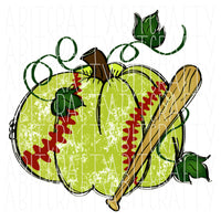 Softball Pumpkin/Fall Sublimation PNG, sublimation, digital download,hand drawn