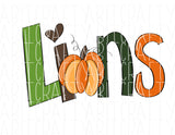 Lions Pumpkin/PNG/Fall Sublimation/Pumpkin/mascot/digital download/sublimation