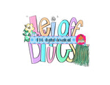 Lei/Drug Free/No to Drugs/Drug Free png, DTG, print then cut, sublimation, digital download - hand drawn